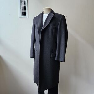 Boss by Hugo Boss Charcoal Wool Cashmere Topcoat 44R